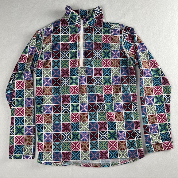 Kerrits Other - Kerrits Girl's Quarter 1/4 Zip‎ Pullover Riding Top Equestrian Multicolor Large